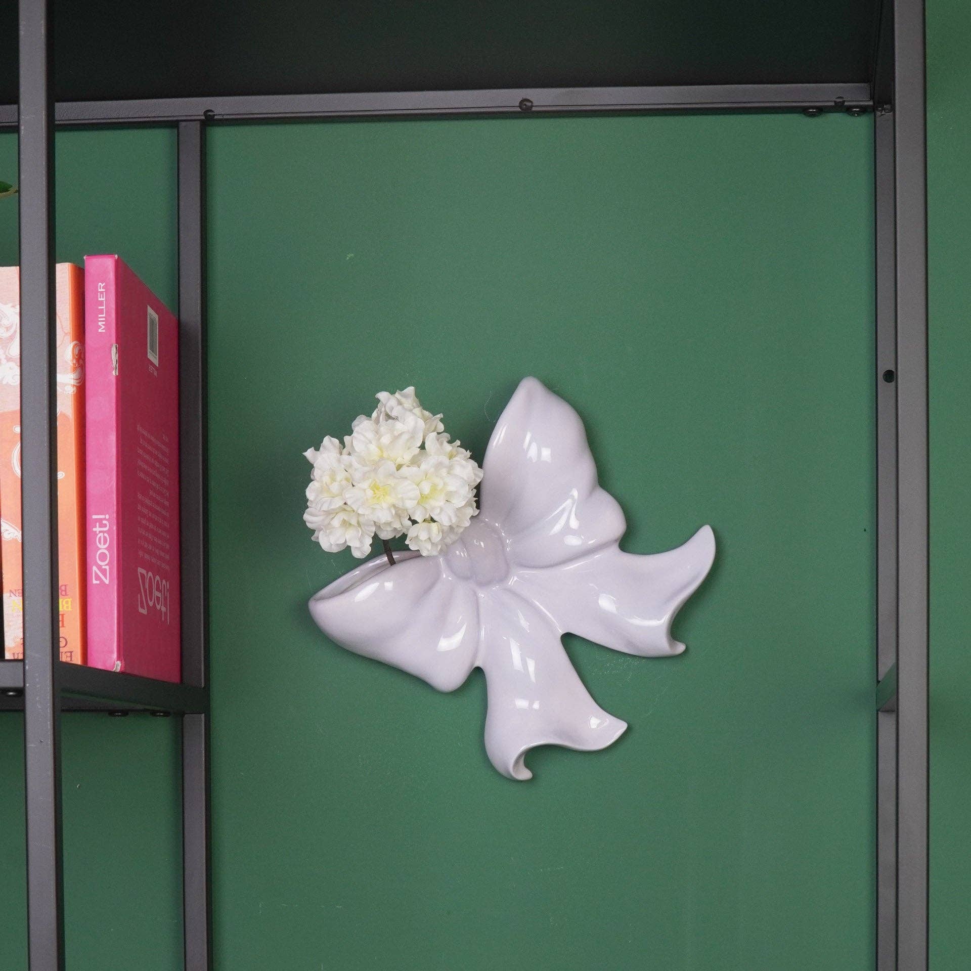 Vase mural- Vase Bol- Céramique- Lilas- 19x18,5x5,5 cm | Designproducten en originele cadeaus