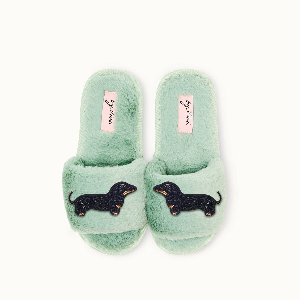 Pair of slippers pins - Dachshund
