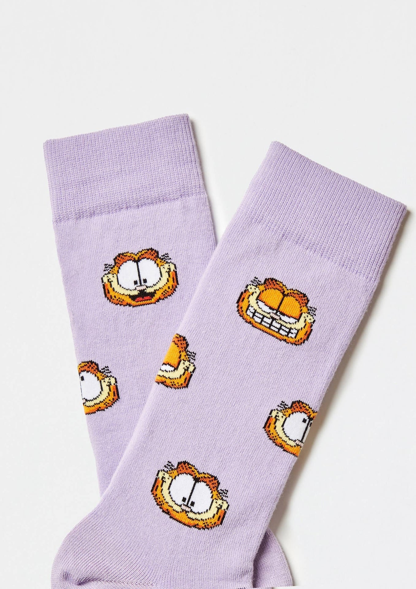 Chaussettes BeGarfield Faces Mauve | Design e regali originali