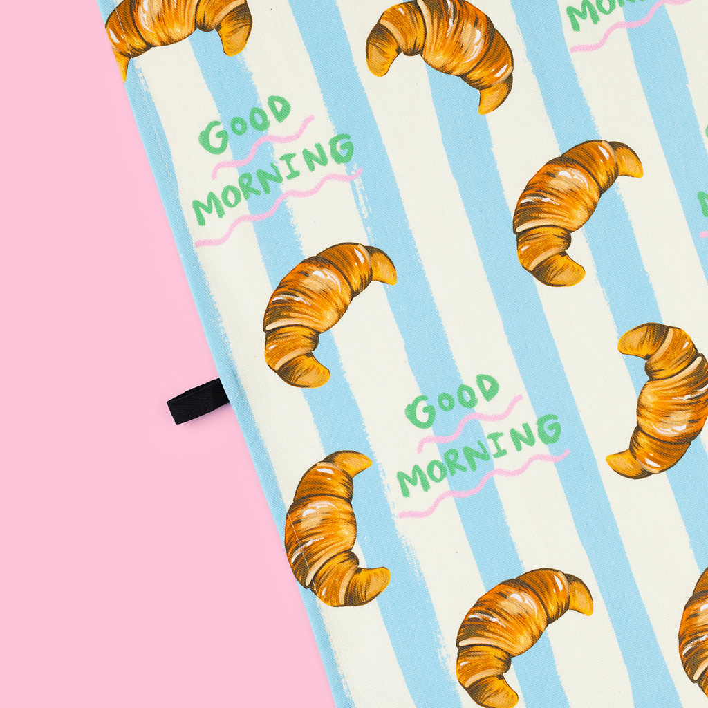 Croissant Tea Towel "Good Morning"