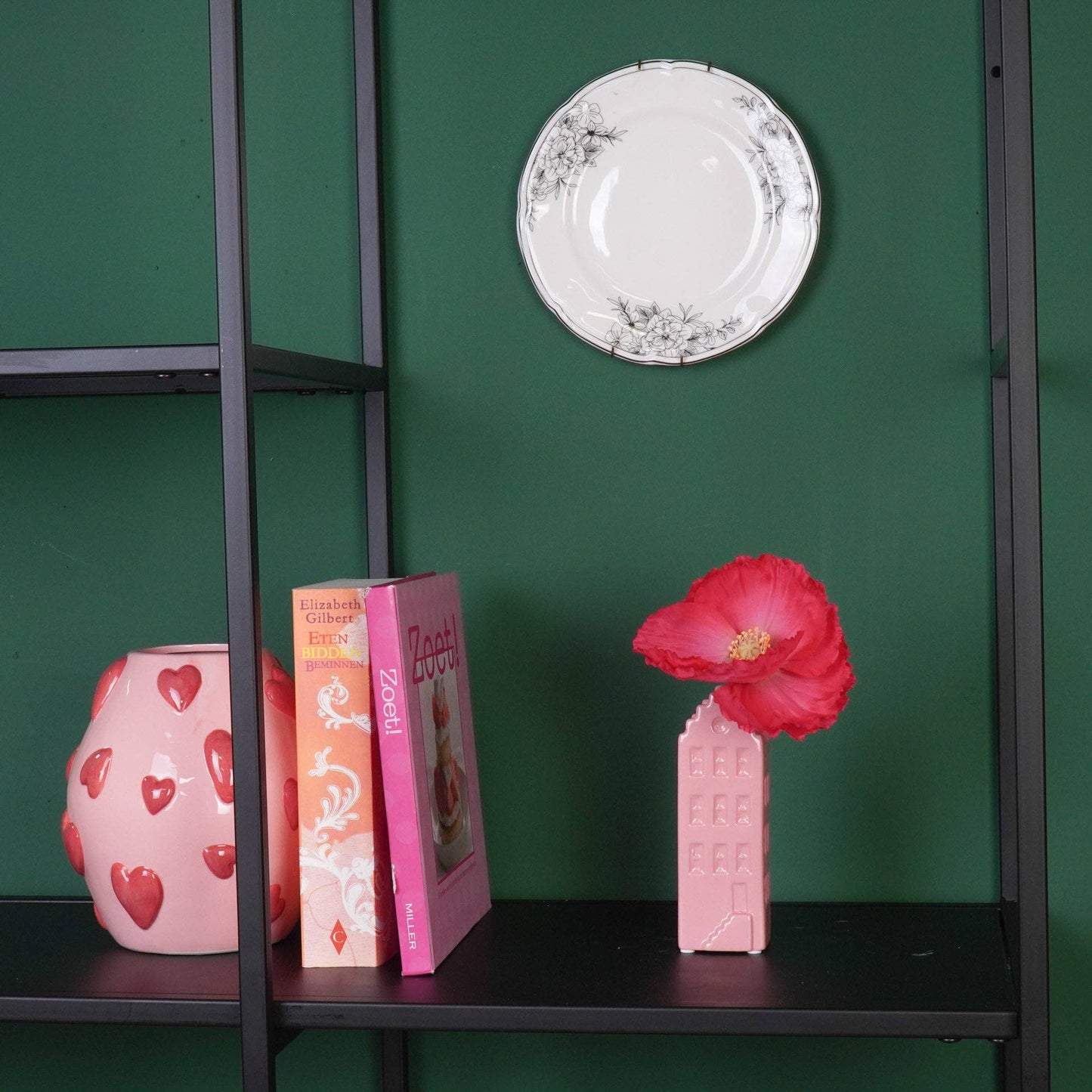 Flower vase - Home vase - Ceramic - Light pink - 5x4.5x14.5 cm