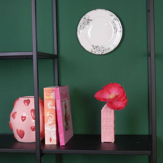 Vase à fleurs - Vase de maison - Céramique - Rose clair - 5x4,5x14,5 cm