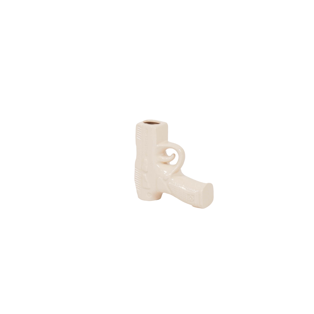 Oggetto regalo di design – vase a fleurs gun blanc 