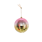 Boule de Noël Disco Rose/or - 15cm