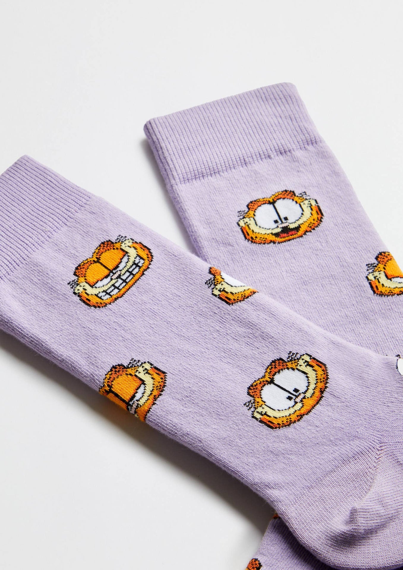 Chaussettes BeGarfield Faces Mauve | Design e regali originali