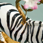 Poly/metal zebra chandelier, 27 x 9 x 45 cm