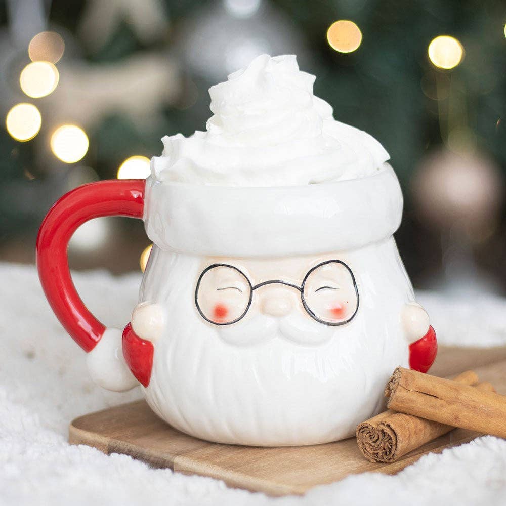 Weihnachtstasse in Form des Weihnachtsmanns