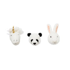 Mini Décoration Murale Peluche Têtes d'Animaux : Coffret - Wild & Soft