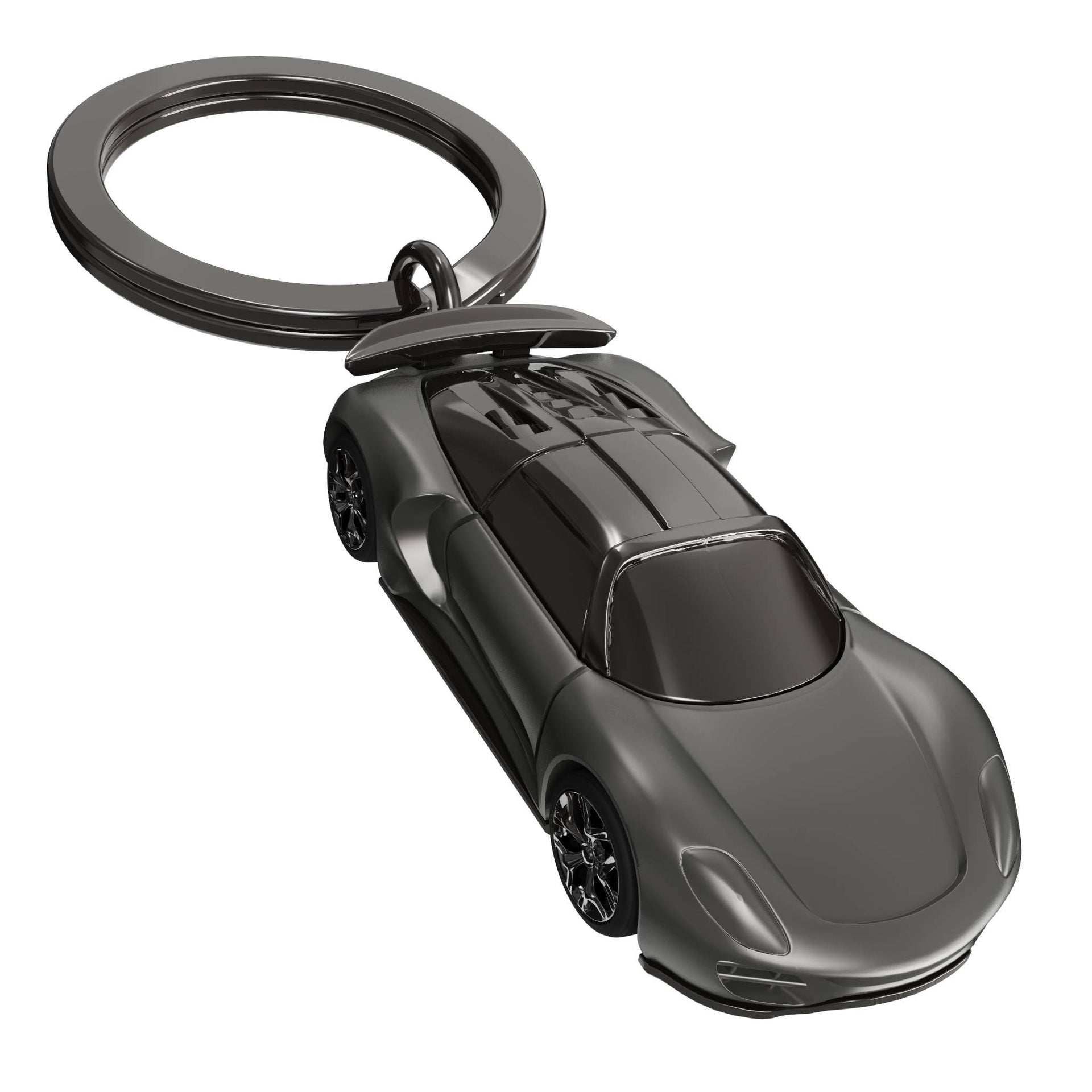 porte cles supercar noire metalmorphose