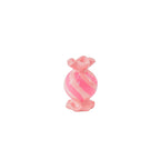 Runder Kerzenhalter in Form von Toffee-Bonbons – Keramik – Rosa/Neon – 8,5 x 8,5 x 13 cm