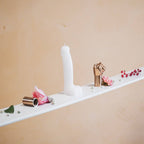 Candle - Wick - Wax - White - 160 grams - 7x5.5x17 cm