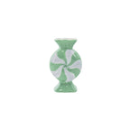 Vase à fleurs - Bonbon au caramel - Céramique - Lilas/Menthe - 12x6,5x20cm