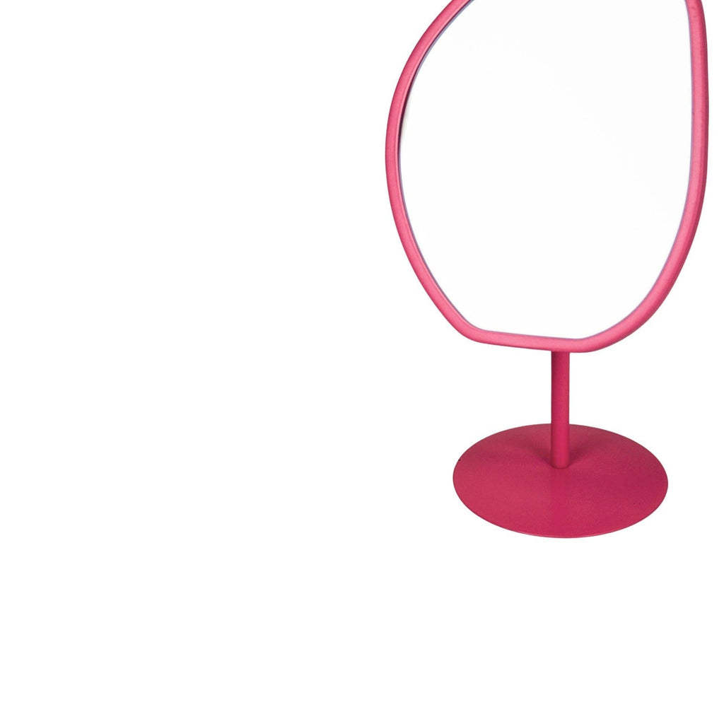 Miroir de maquillage - Rond - Rose - 16,5x12x31,5cm | Design-lahjat ja sisustustuotteet