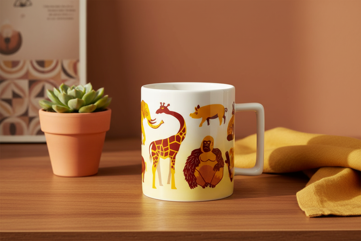 Mug Mammifères rétro (350 ml) | Design e regali originali
