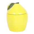 Brûle-huile citron jaune avec couvercle