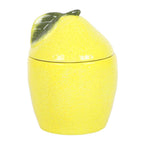 Brûle-huile citron jaune avec couvercle