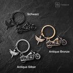 porte cles moto chopper avec ange gardien fabach 