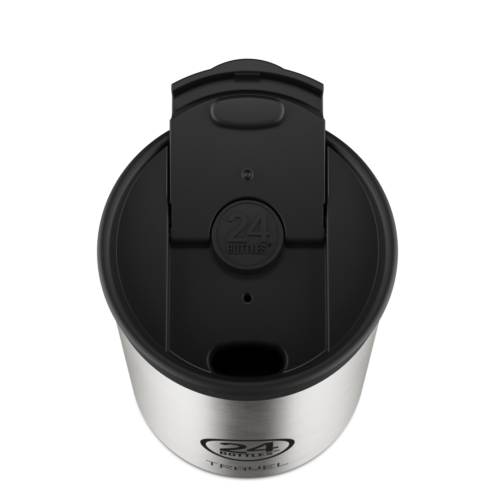 Reisebecher | Gebürsteter Stahl - 350 ml