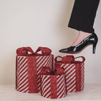 Cadeau de Noël à LED - S3 - Polystyrène - Rouge/Blanc-15/20/25cm | Design e regali originali