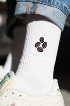 Chaussettes brodées Grains de Café | Oggetti di design e regali originali