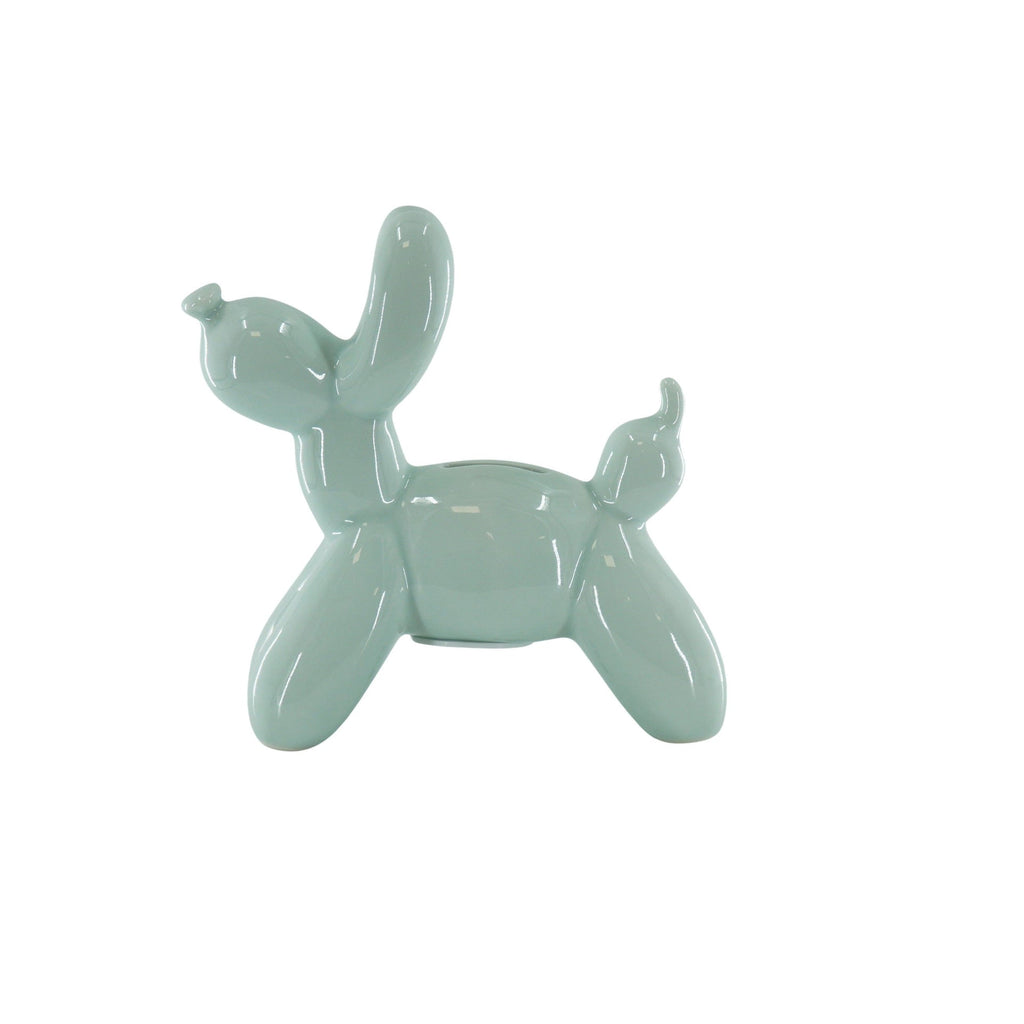 Ornement - Tirelire Chien Ballon - Vert menthe - 17x7x17cm | Designproducten en originele cadeaus