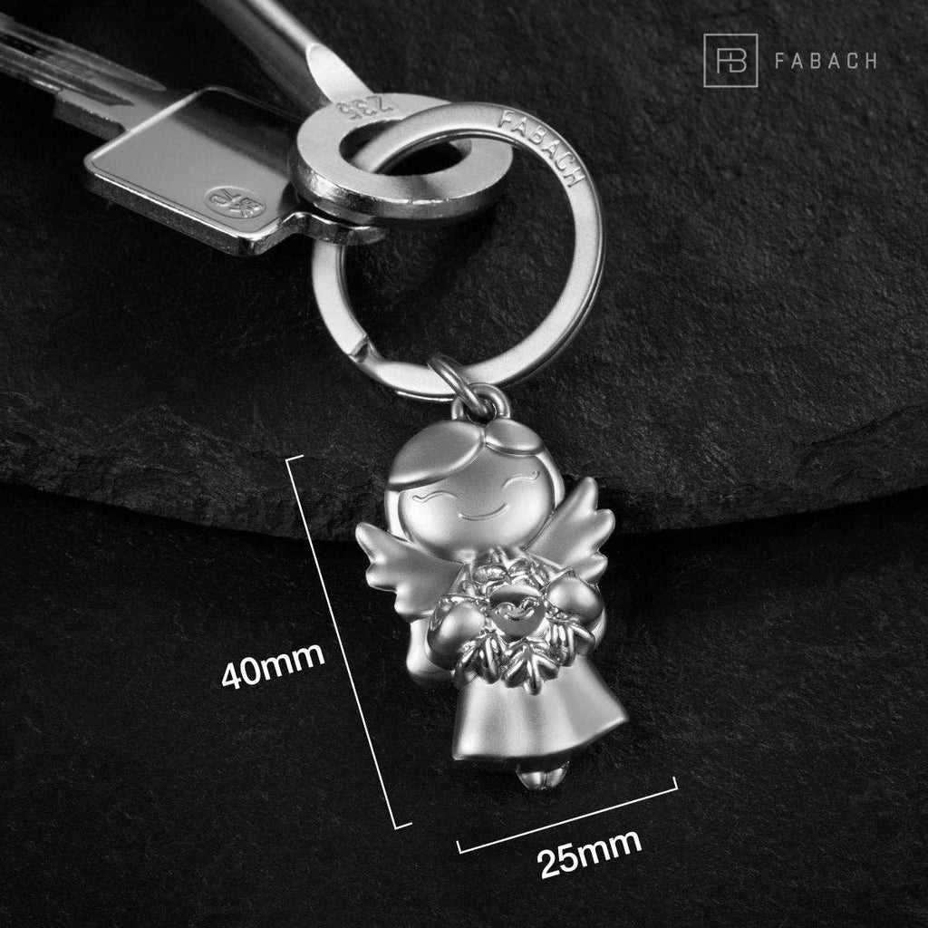 Porte-clés « étoile » en forme d'ange gardien - ange porte-bonheur avec flocon de neige - porte-bonheur en forme d'ange | Design e regali originali