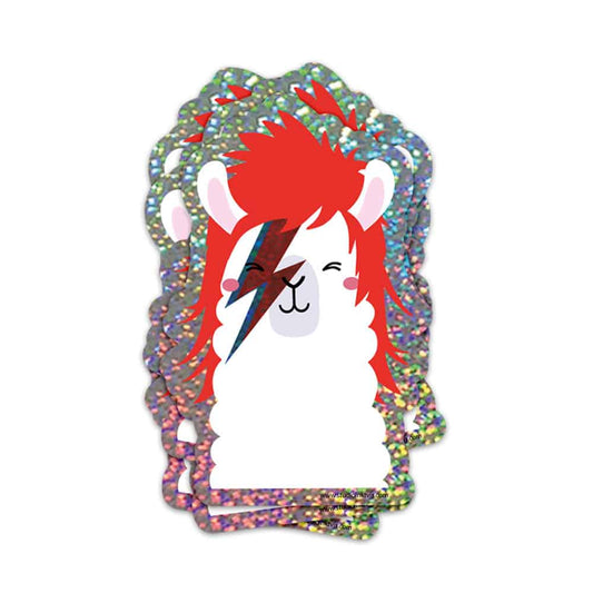 Glittery Llama Sticker David Bowie Ziggy Stardust