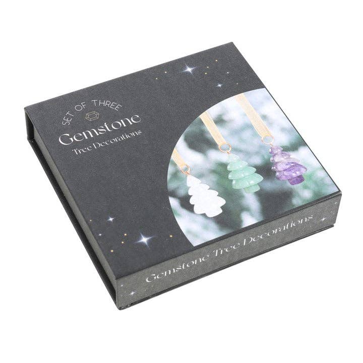 Ensemble de 3 décorations de sapin de Noël en cristal