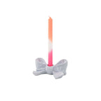 Kerzenständer - Knoten - Keramik - Flieder - 18 x 9 x 7 cm