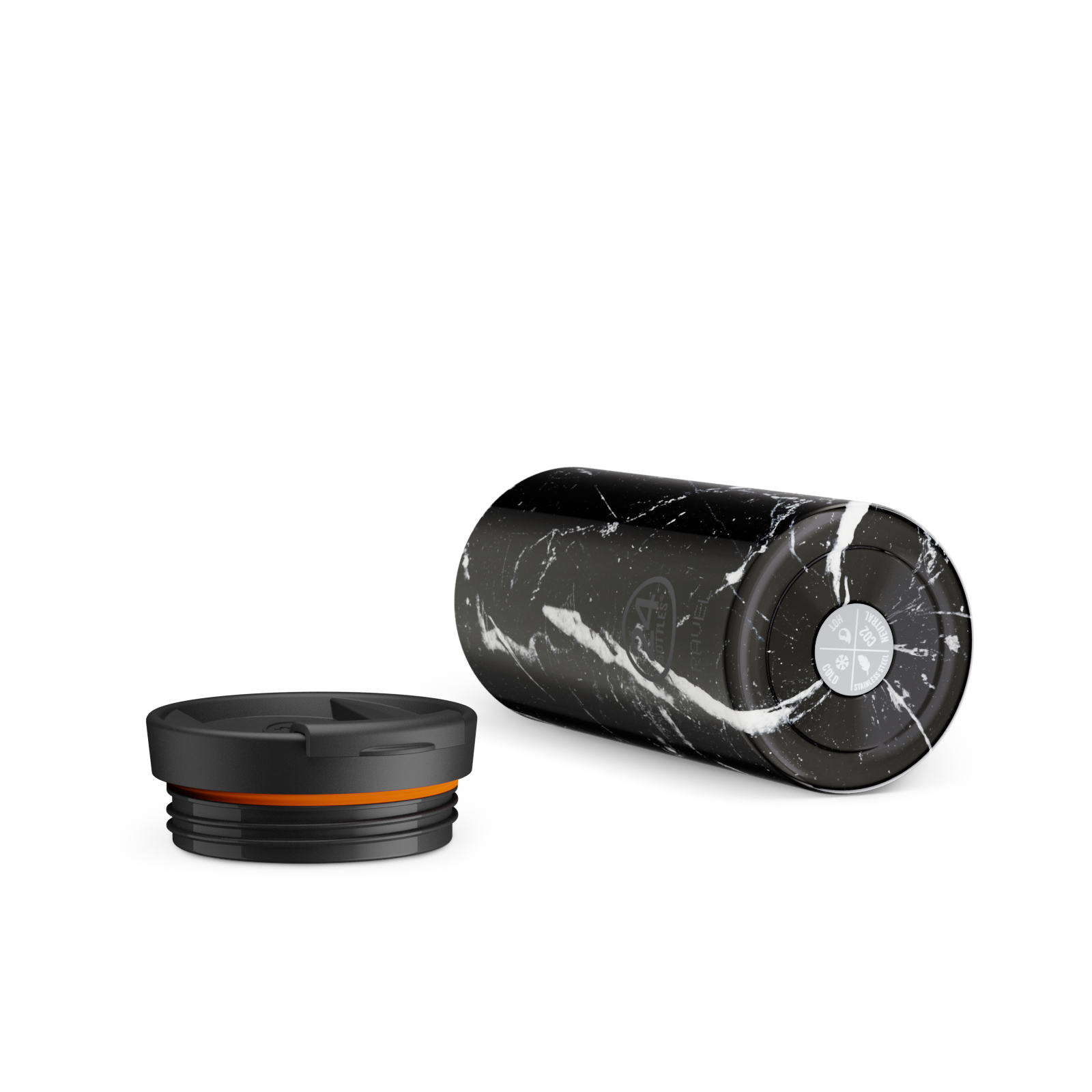 Travel Tumbler | Black Marble - 600 ml
