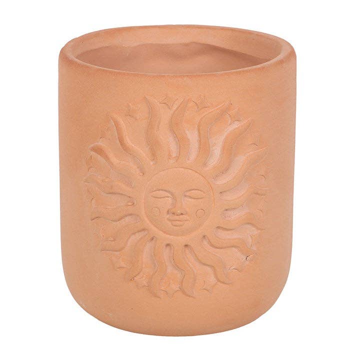 Pot de plante en terre cuite Soleil