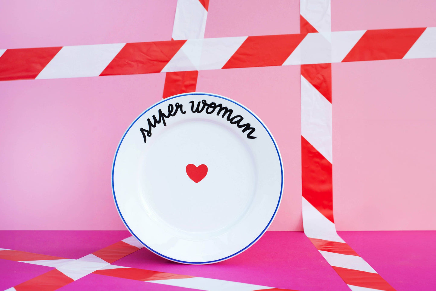 FAMILY HAS A BLAST Plate - Super Woman