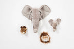 Mini Décoration Murale Peluche Têtes d'Animaux : Coffret Safari - Wild & Soft
