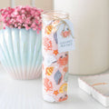 Bougie Tubulaire Côtière à Imprimé Coquillage Pastel & Noix de Coco et Sel Marin