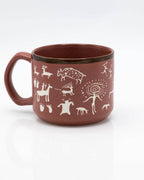 Oggetto regalo di design – Mug Sculpté à la Main de avec Peintures Rupestres (430 ml) – produit scientifique Cognitive Surplus EU, vue 2