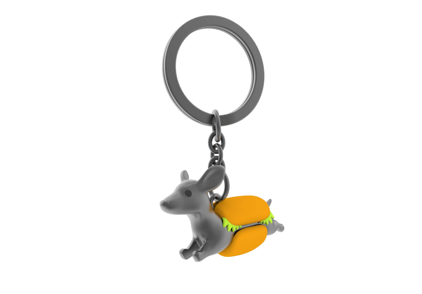 Hot Dog Dachshund Keychain