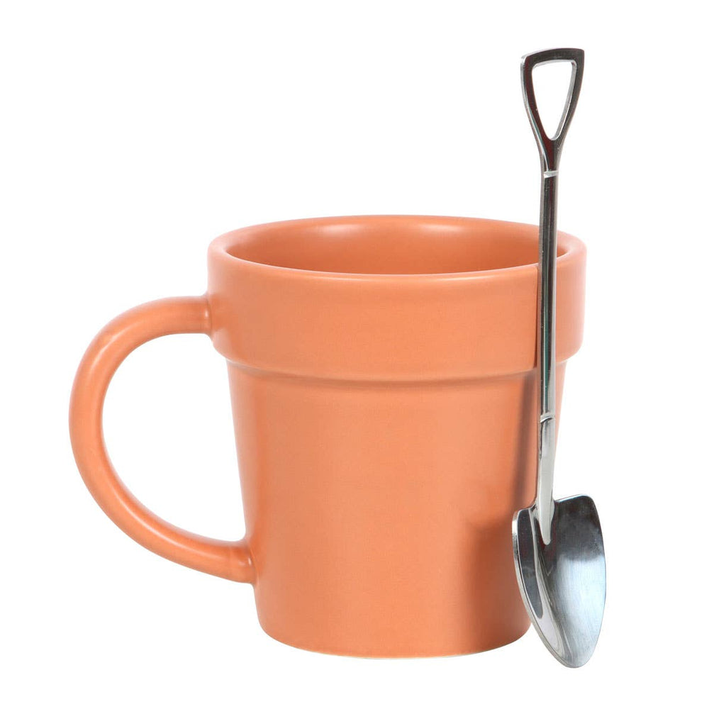 Blumentopfbecher mit Schaufellöffel