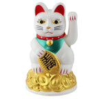 Chat chanceux blanc 11cm
