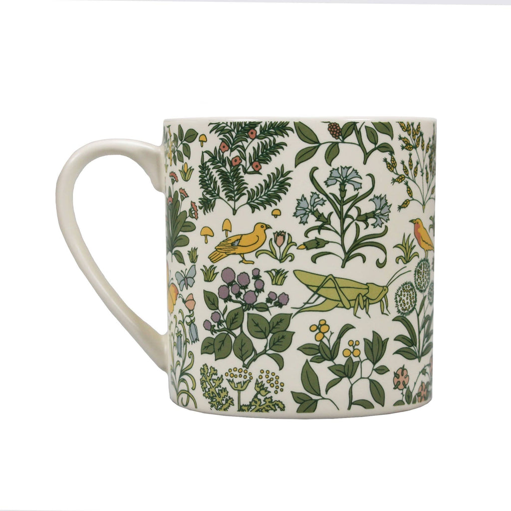 Voysey Botanical Wildlife Ceramic Mug Cream
