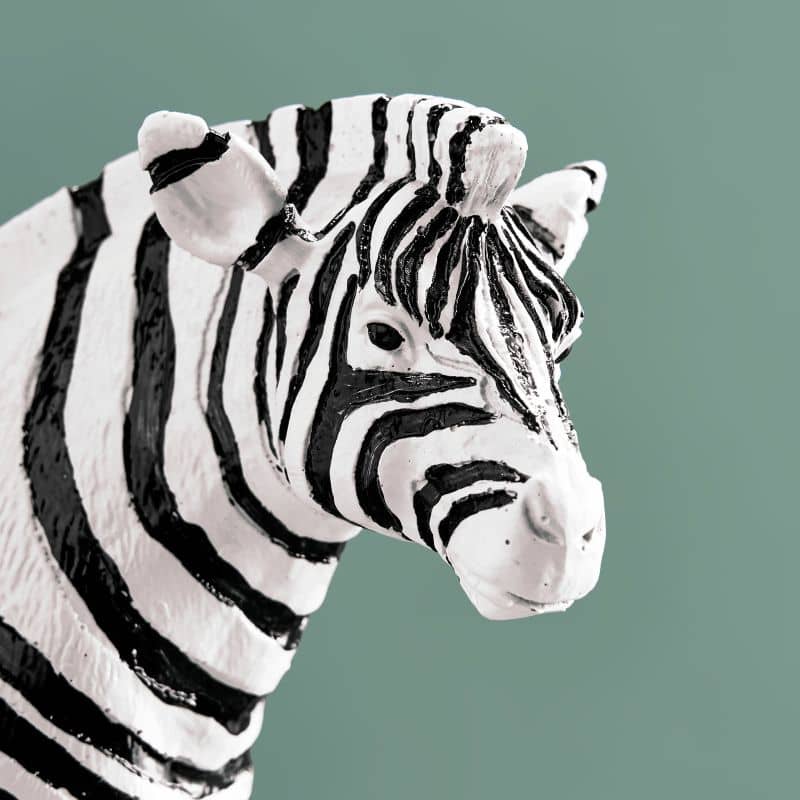 Poly/metal zebra chandelier, 27 x 9 x 45 cm