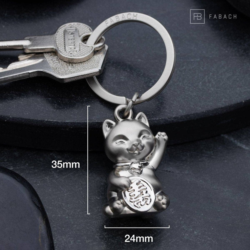 porte cles chat chanceux maneki neko fabach 