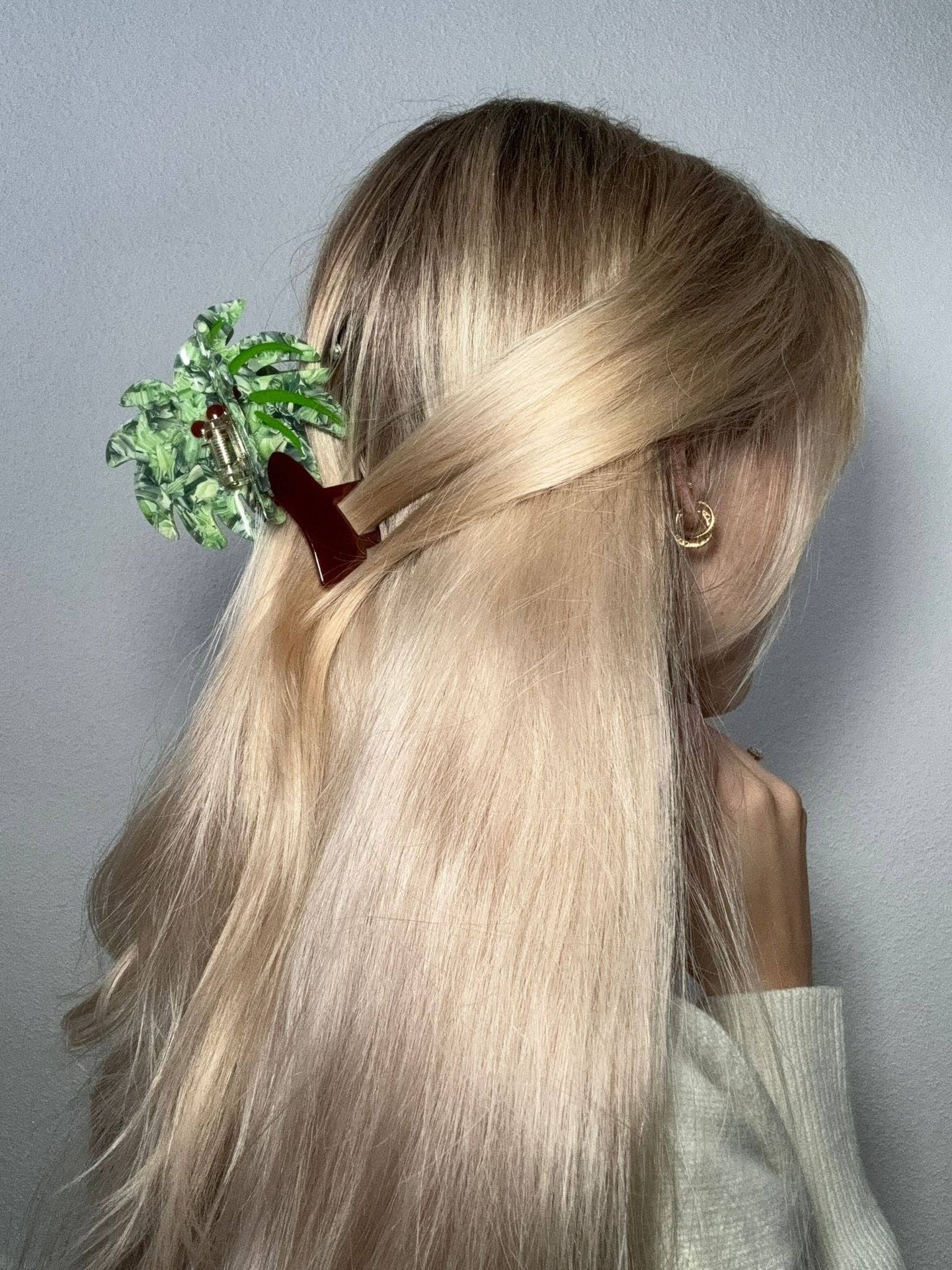 Haarspange mit Palmenmotiv