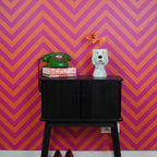 Vase - Vase à fleurs Chien - Menthe/ Lilas - 13x14x21cm