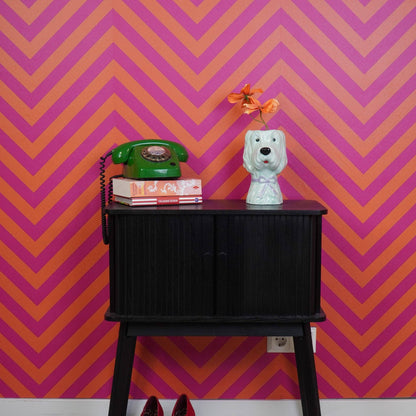 Vase - Vase à fleurs Chien - Menthe/ Lilas - 13x14x21cm