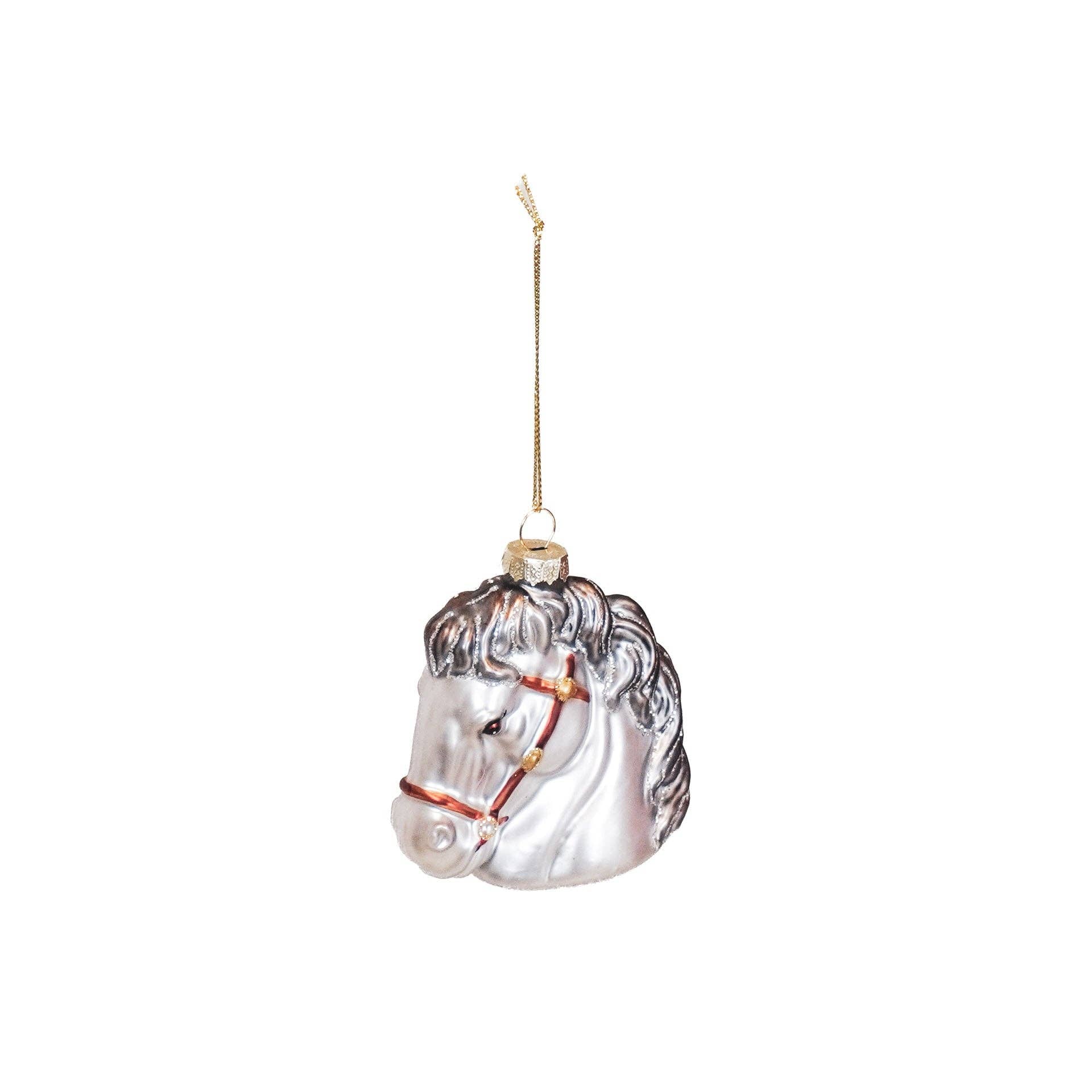 Weißes Pferd Weihnachtskugel