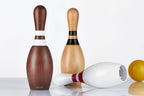 Moulin à épices « Bowling » en hêtre laqué blanc