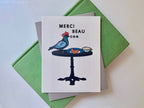 Carte de remerciement « Merci Beau Coo »