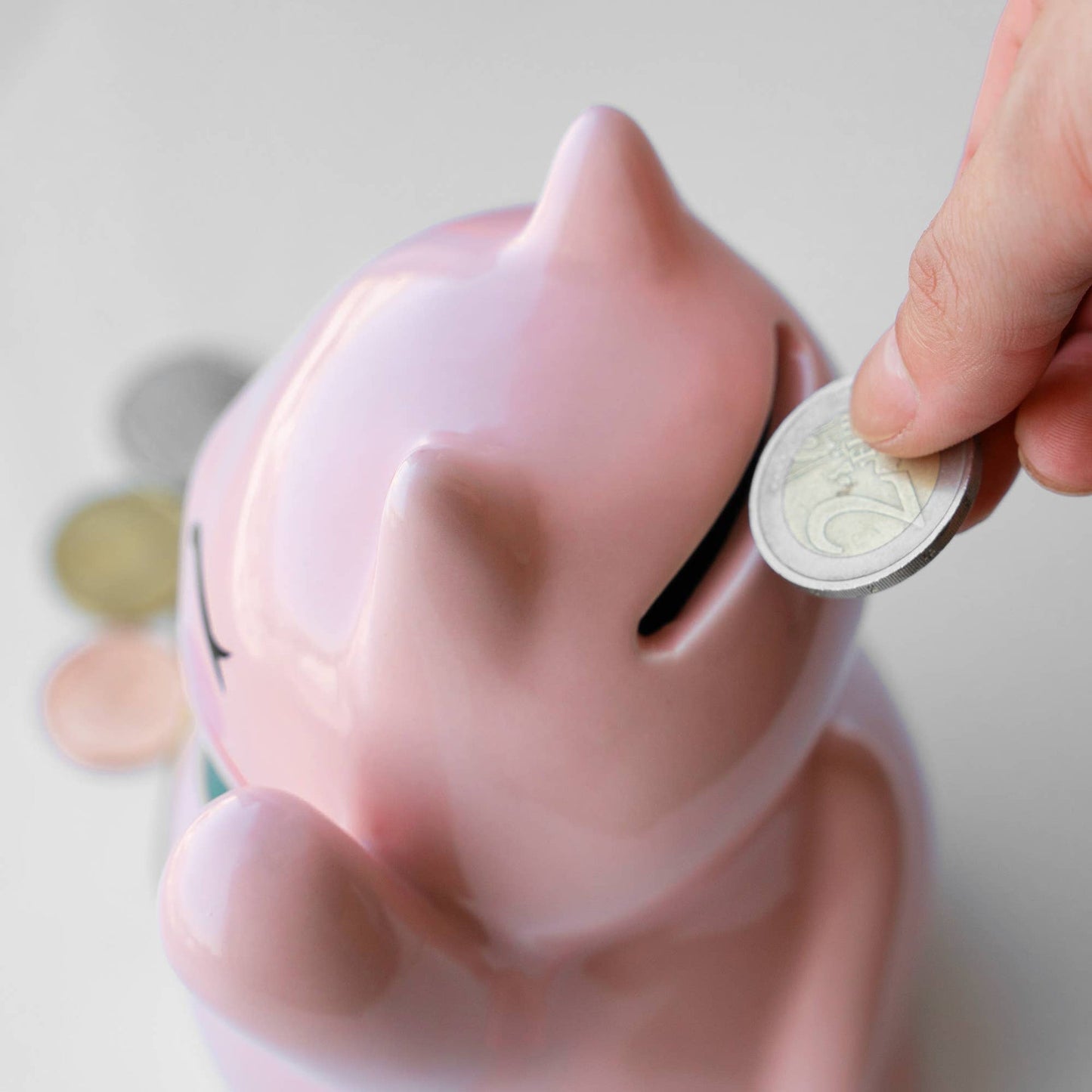 Pink Lucky Cat Piggy Bank