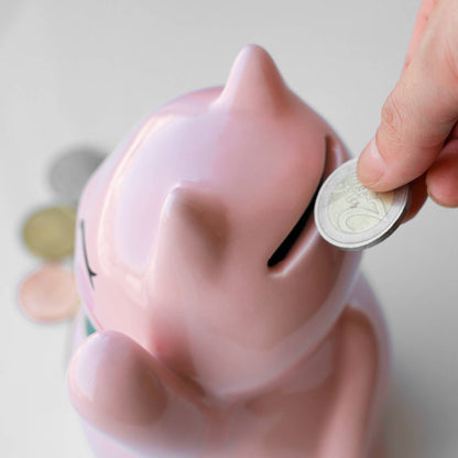Pink Lucky Cat Piggy Bank