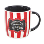 Red Striped Circus Mug